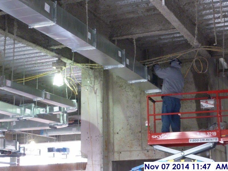 Continued installing duct work at the 1st Floor Facing North (800x600)